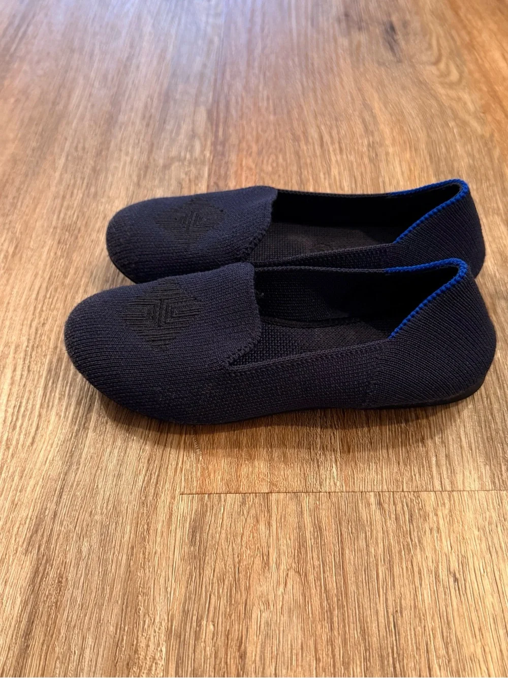 Rothy's Kids Shoes Loafers Navy Blue Washable Eco Friendly Preppy Classic Sz 12